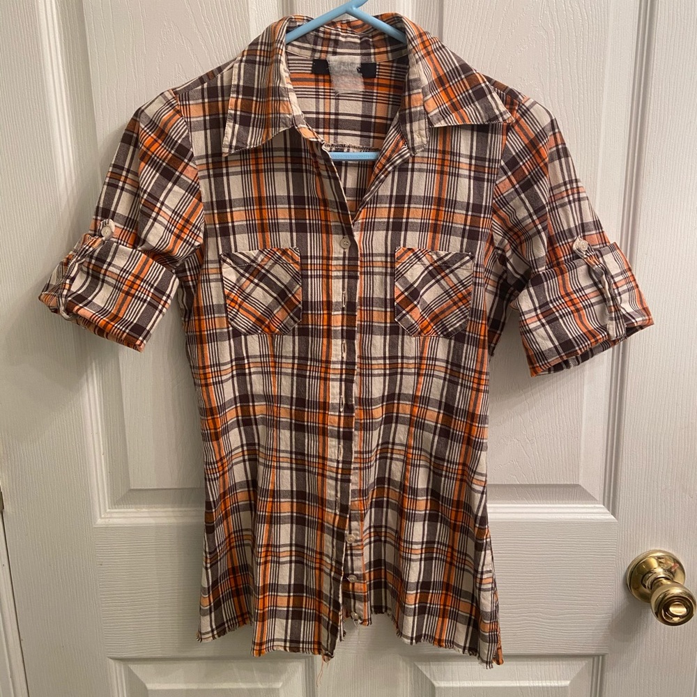 😀Plaid Shirt with Fall Colors